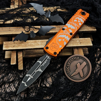 Microtech UTX-85 Gen IV Jack-o'Lantern Bats D/E 3.10