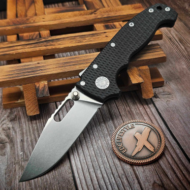 Demko AD20I Slim Shark Lock Clip Point Nitro-X7 Black G10