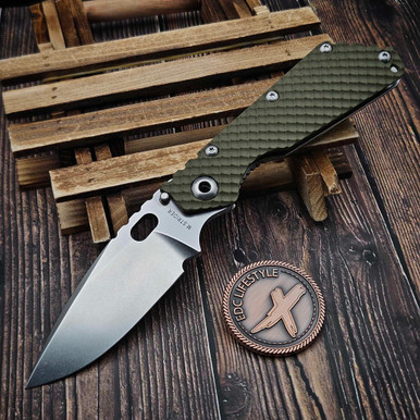 Strider SMF Green G10/Ti Drop Point