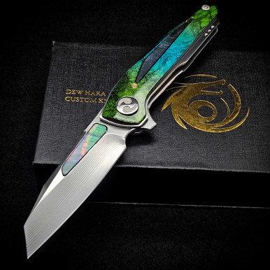 Dew Hara Chronos VG-10 Damascus Copper/Shinkai Handle w/Black Lip