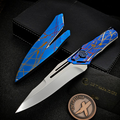 Dew Hara Homura Fixed Blade M390 High Polish Splatter #1 of 1