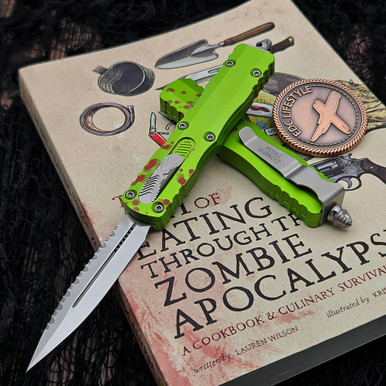 Microtech 225-10Z Zombie Dirac Double Edge Stonewash Standard