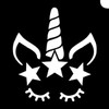 Glam Unicorn 3 Layer Stencil 5 pack