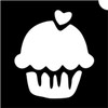 Heart Cupcake - 3 Layer Stencil