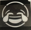 W Emoji Laugh Cry- 3 Layer Stencil