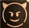 W Emoji Devil - 3 Layer Stencil