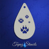 Puppy Paws w Claws - Topaz Stencil