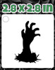 Zombie Hand Reuseable Stencil