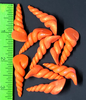 Shiny Orange Polymer Horns - 10 pack