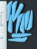 Baby Blue Polymer Horns - 10 pack