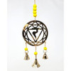 Yellow Chakra (Solar Chakra) Brass Windchime 11" High