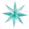 2-Tone Metallic Snowflakes (2/Pkg) - turquoise & silver