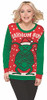 Adult Ugly Christmas Sweater, Bah Humbug Size XL