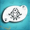 Valentine Tribal Heart W Swirls Diva Stencil