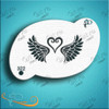 Wings w/ Swirl Heart Diva Stencil