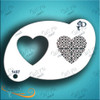 Damask Large Heart Diva Stencil