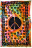 Peace Tapestry Tie Dye Colors 72x108"