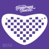 Checkerboard Boomerang Stencil