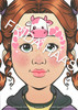 Pink Cow Face Paint Photo