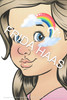 Side Rainbow Face Paint Photo