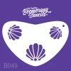Mermaid Clam Shell Boomerang Stencil