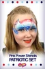 Pink Power Patriotic Stencil Set w Design Sheet