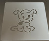 Puppy square stencil