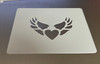 Heart w Wings  Square Stencil