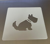 Scotty Dog Square Stencil