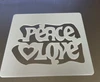 Peace Love Square Stencil
