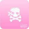 1001 Pirate Skull n Bones Pink Power Stencil