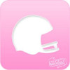 1065 Football Helmet Pink Power Stencil