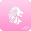 1096 Lion Head Pink Power Stencil