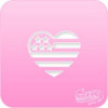 1128 USA Heart Flag Pink Power Stencil