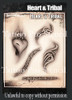 Heart and Tribal Series 4 Pro Air Brush Stencil