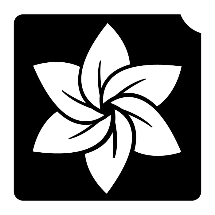 Swirl Flower - 5 pack 3 Layer Stencil