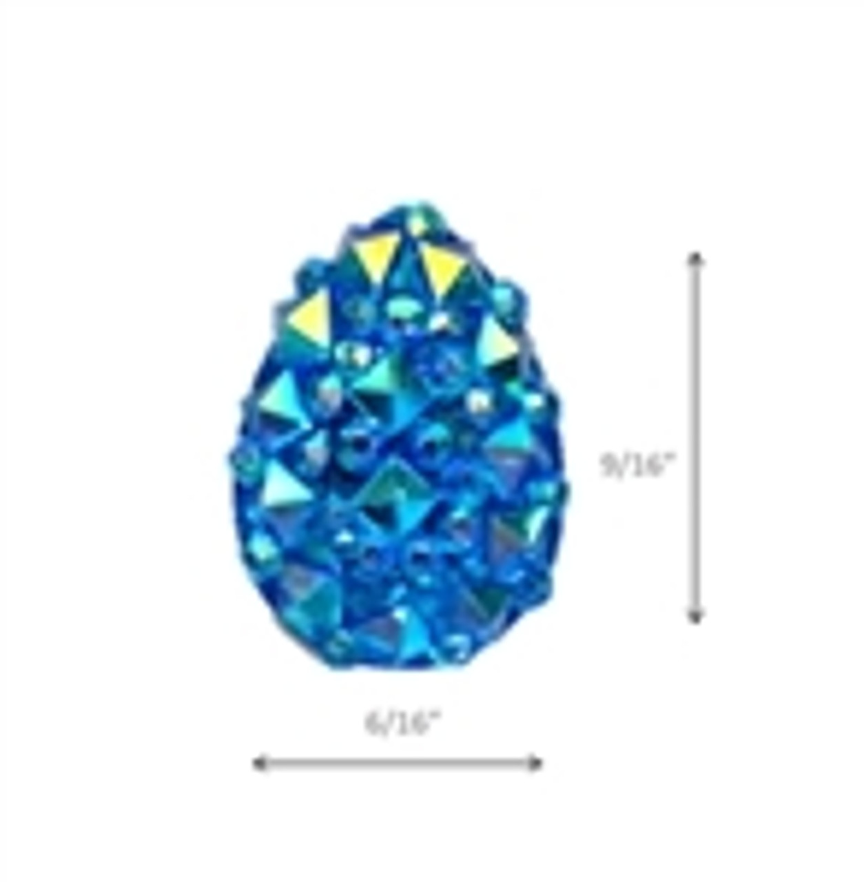 Dark Blue Crystal Pineapple Teardrop gem - 1/2 TBSP