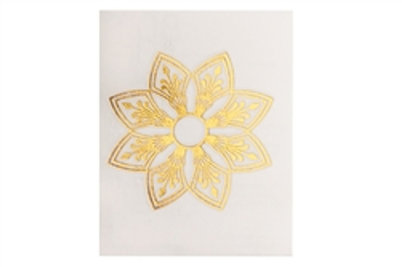 Henna Lotus Metallic Jewelry Tattoo