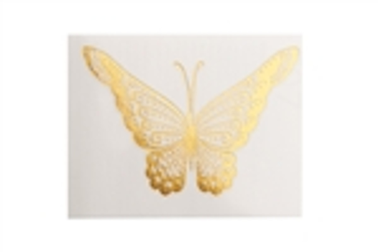 Lace Butterfly Metallic Jewelry Tattoo