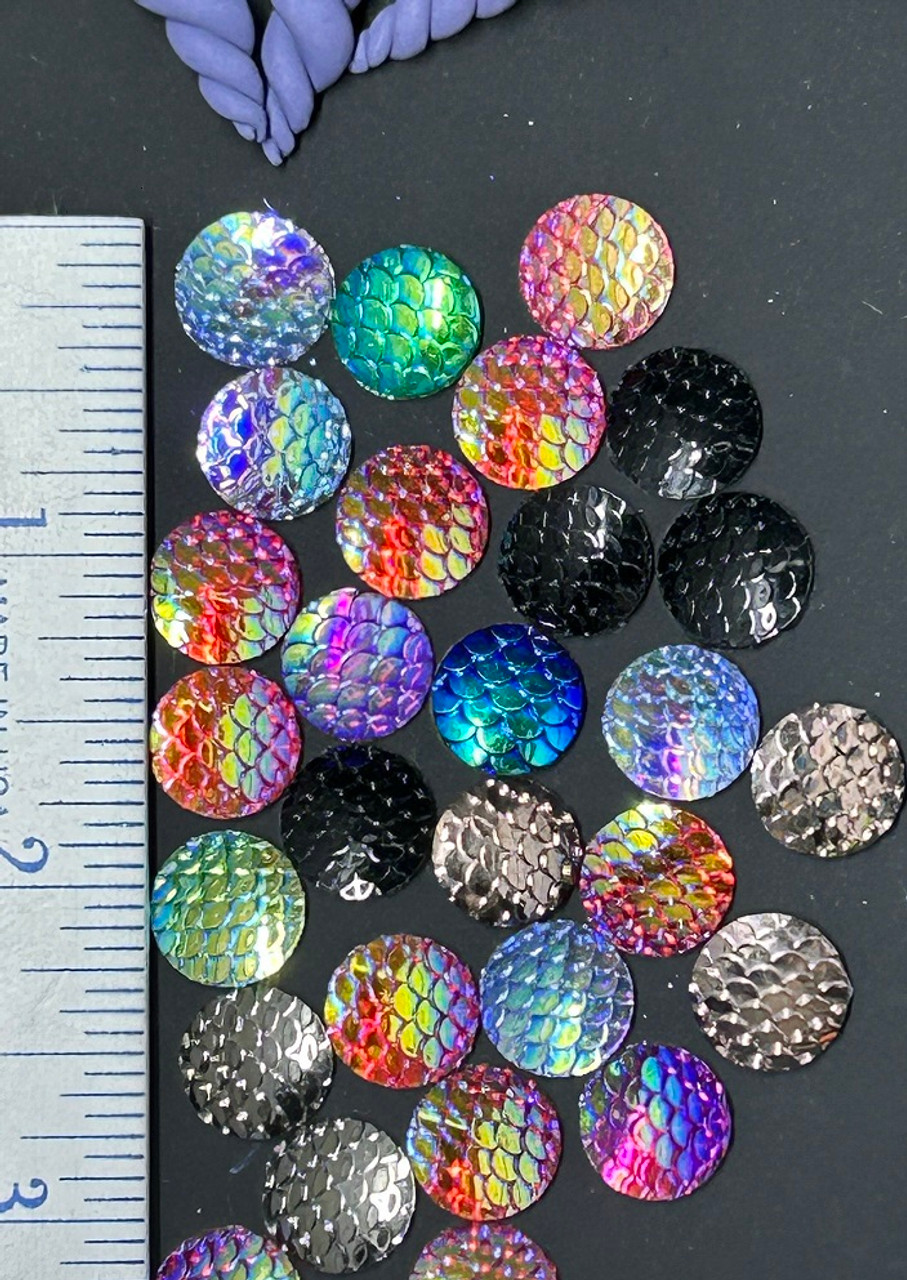 Mermaid Round Gems 30ea