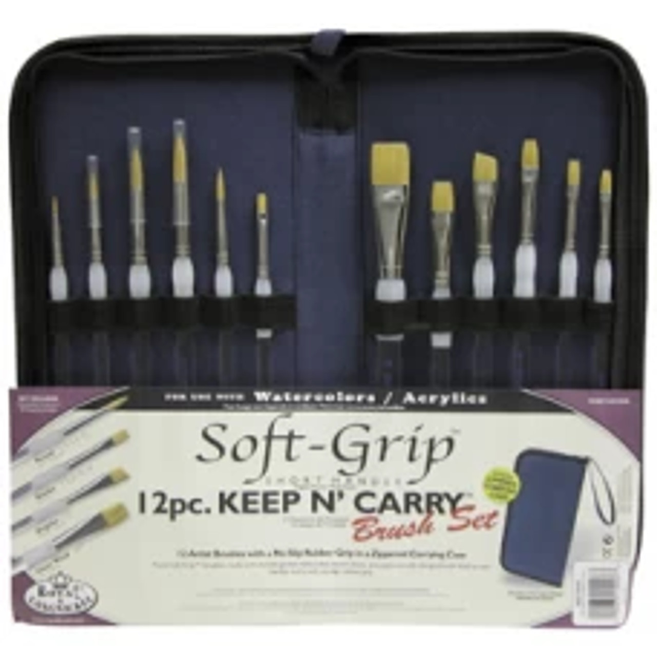 Royal Soft Grip 12 Brush Set in Case