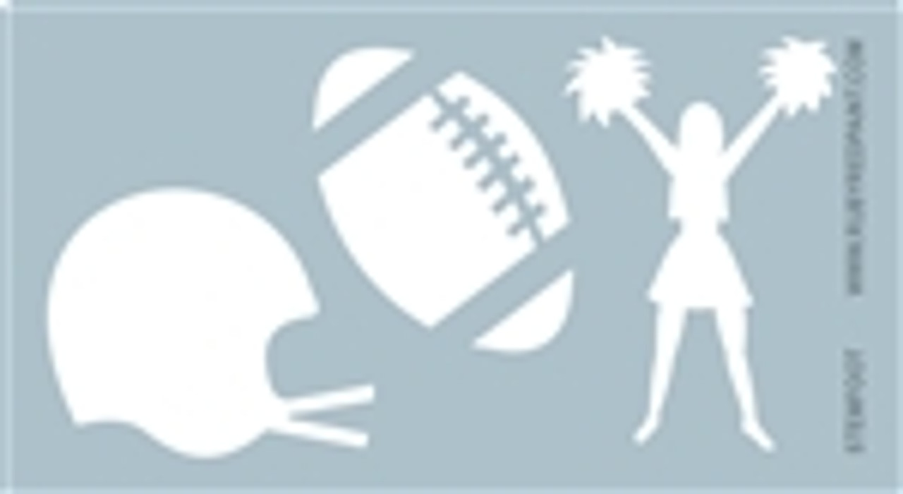 Football Helmet Cheer Mylar Stencil - Snazaroo