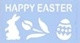 Happy Easter Mylar Stencil - Snazaroo