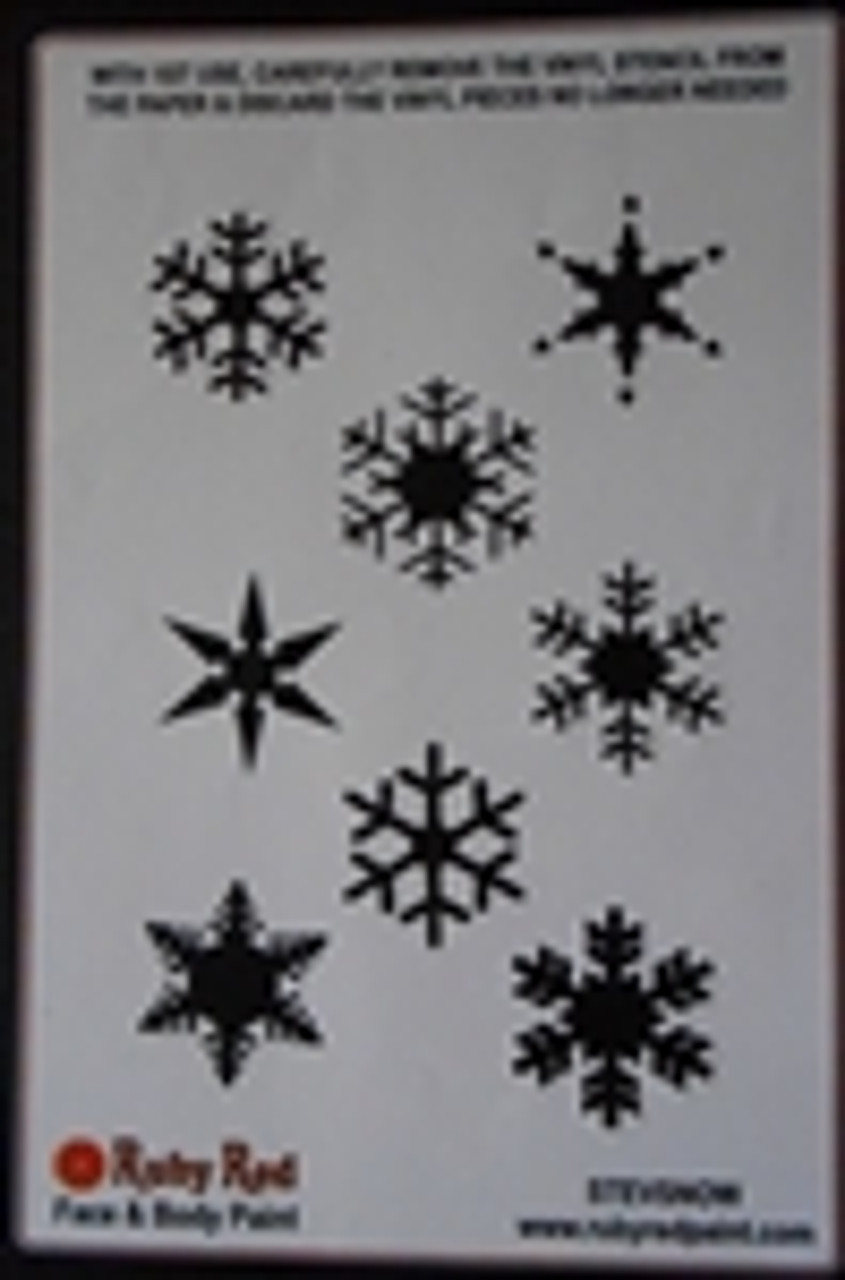 Snowflakes Vinyl Stencil - Snazaroo