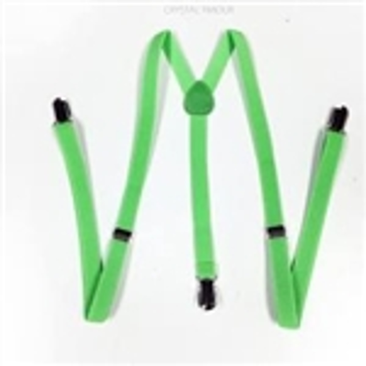 Neon Green Suspenders- Thin Straps