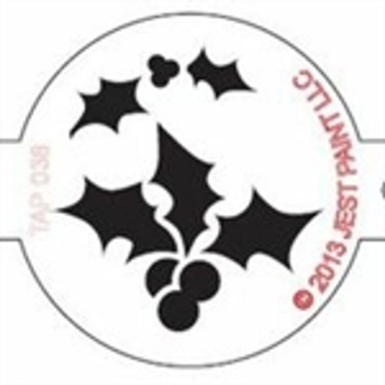 TAP 038 Face Painting Stencil - Holly Leaf and Berries