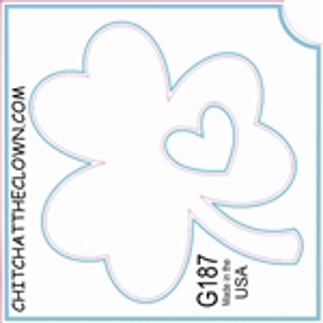 TATC- G187 Shammrock Heart 3 Layer Stencil