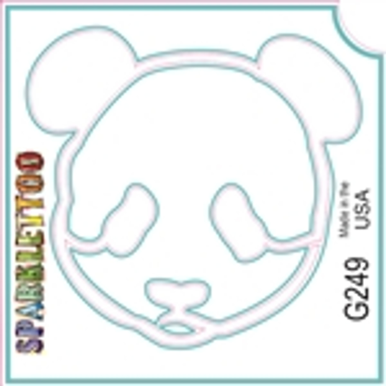 TATC- G249 Panda Face 3 Layer Stencil