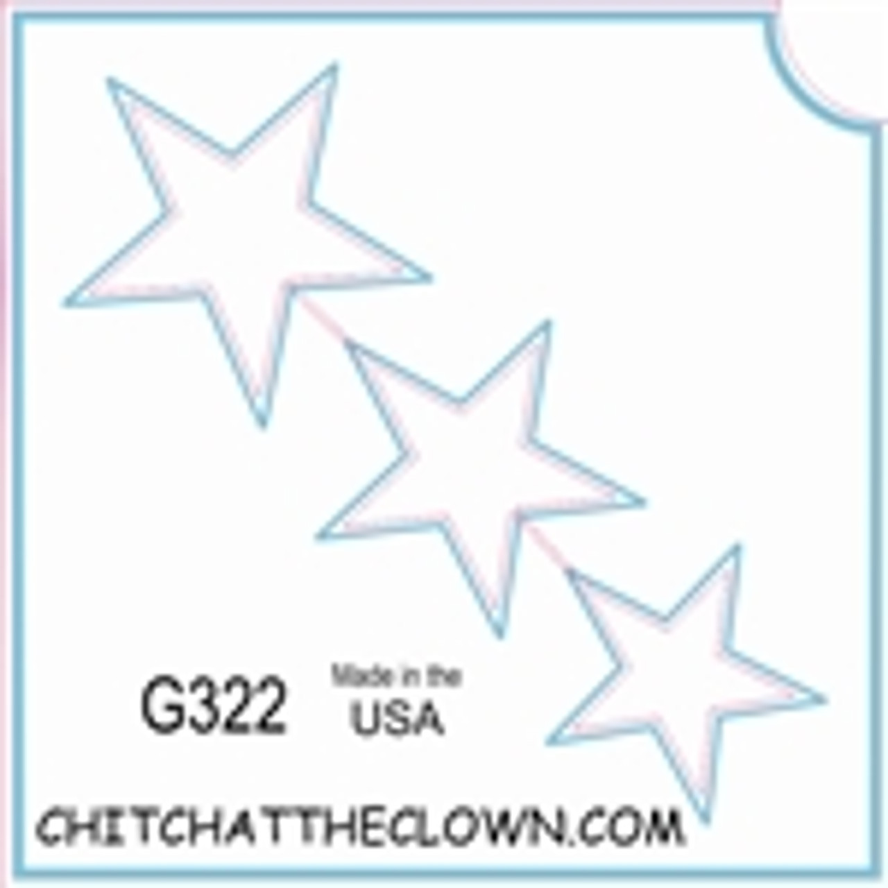 TATC- G322 3 Stars 3 Layer Stencil