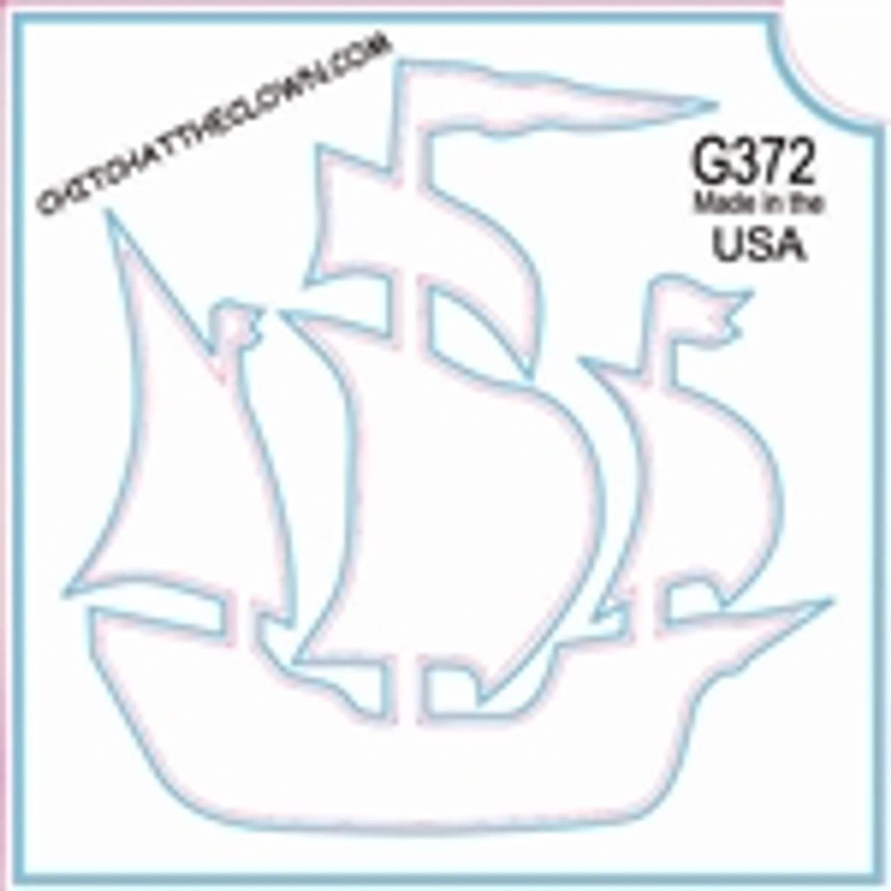 TATC- G372 Pirate Ship 3 Layer Stencil